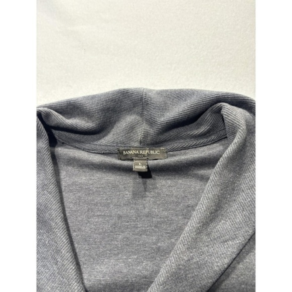 Banana Republic Mens Gray Shawl Collar Henley Sweatshirt Pockets Pullover L - Picture 3 of 14